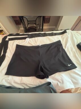 Nike Black Women's Athletic Swim/Workout Shorts